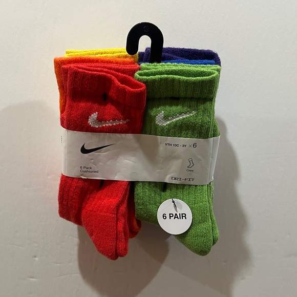 Nike, Cushioned Crew, 6 Pack Socks, Multicolor - Picture 14 of 14